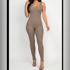 NWT Taupe Bodycon Jumpsuit (Box F)
